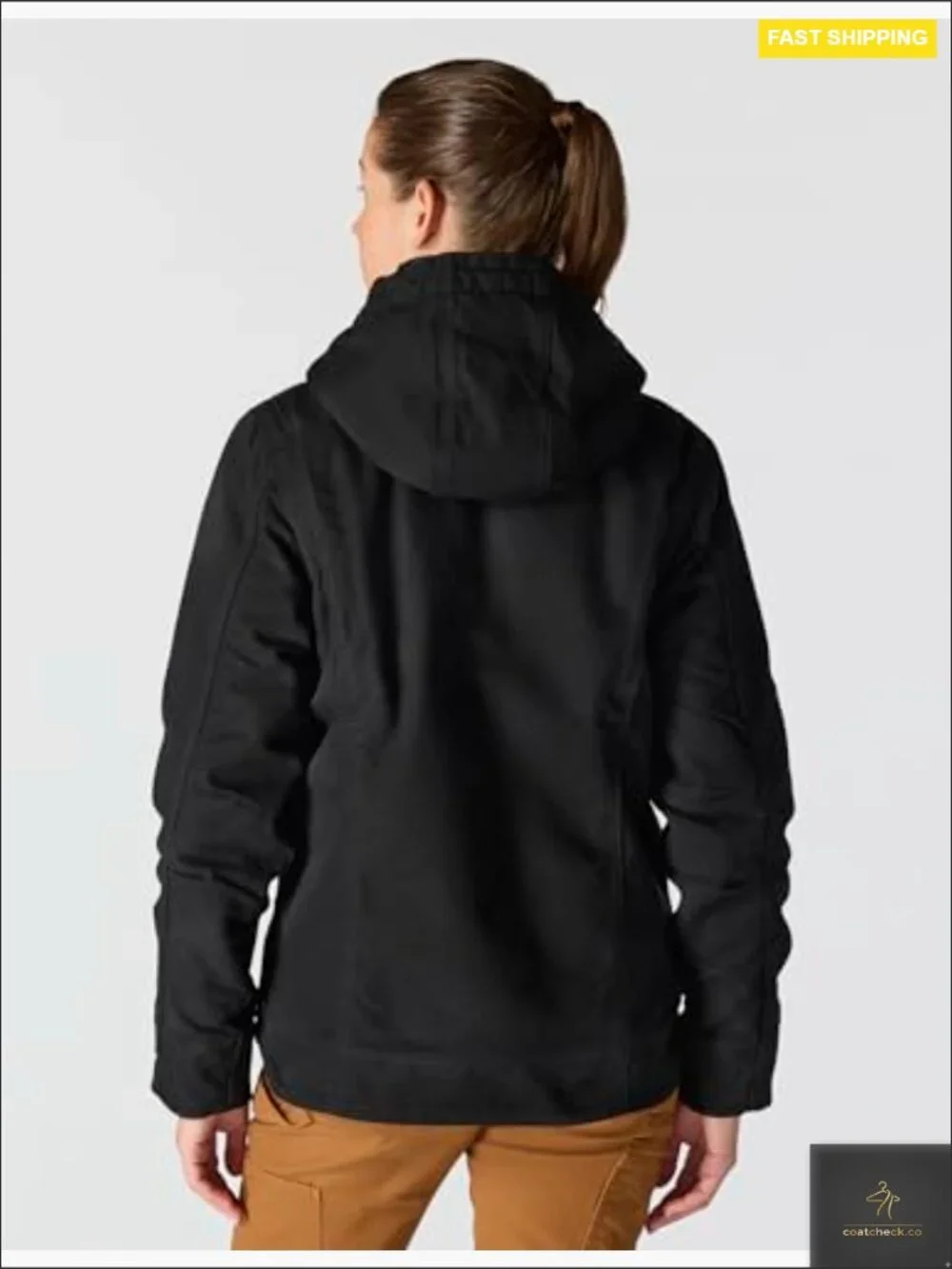 Insulated Canvas Sherpa Lined Utility Jacket Quilted Nylon Sleeves Work